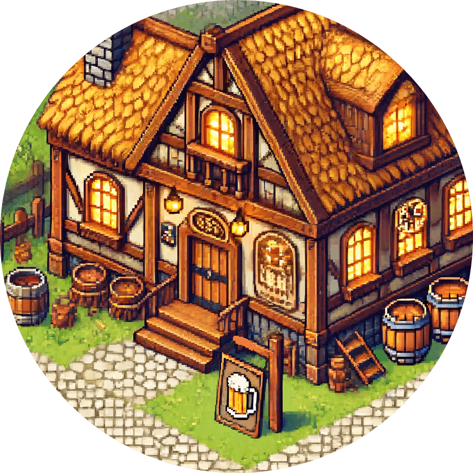 Picture of a pixel art tavern